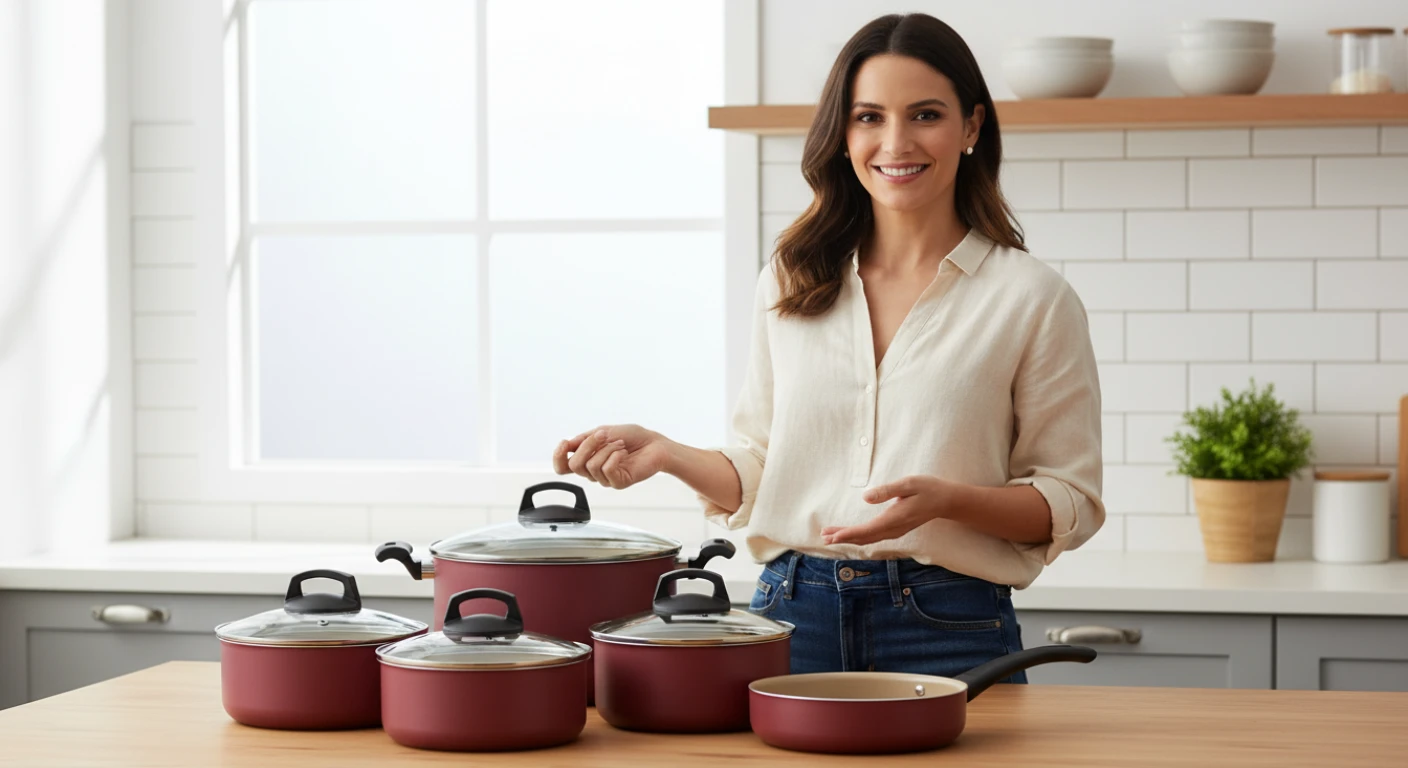 O que é panela com material antiaderente e para quais preparos ela é indicada? Conjunto de panelas com design moderno e funcionalidade