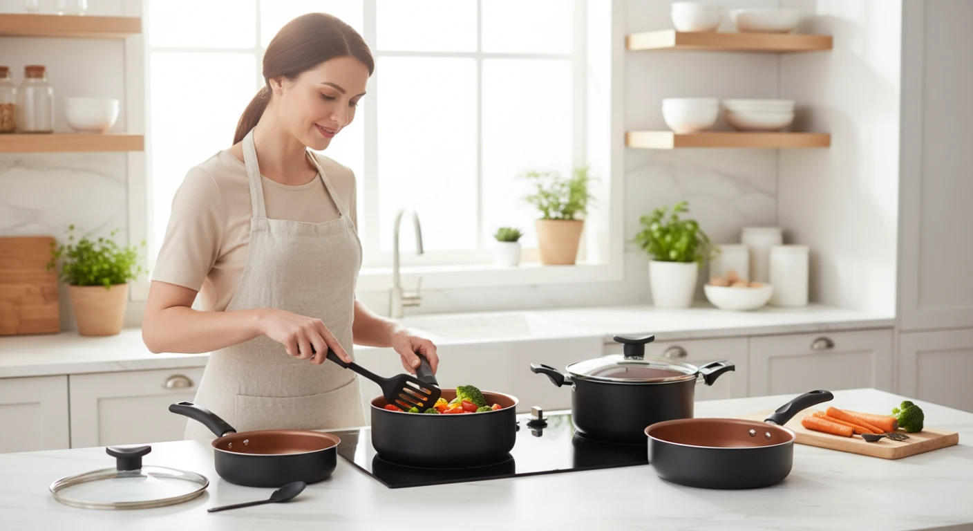 O que é elemento térmico em panelas e em quais tipos de produto ele existe? Panelas com fundo triplo e design moderno