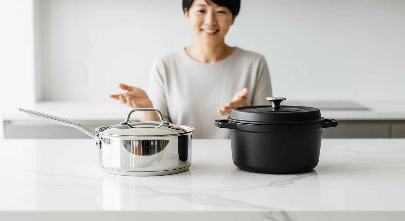 Comparativo entre panelas simples e premium: tipos de cabo