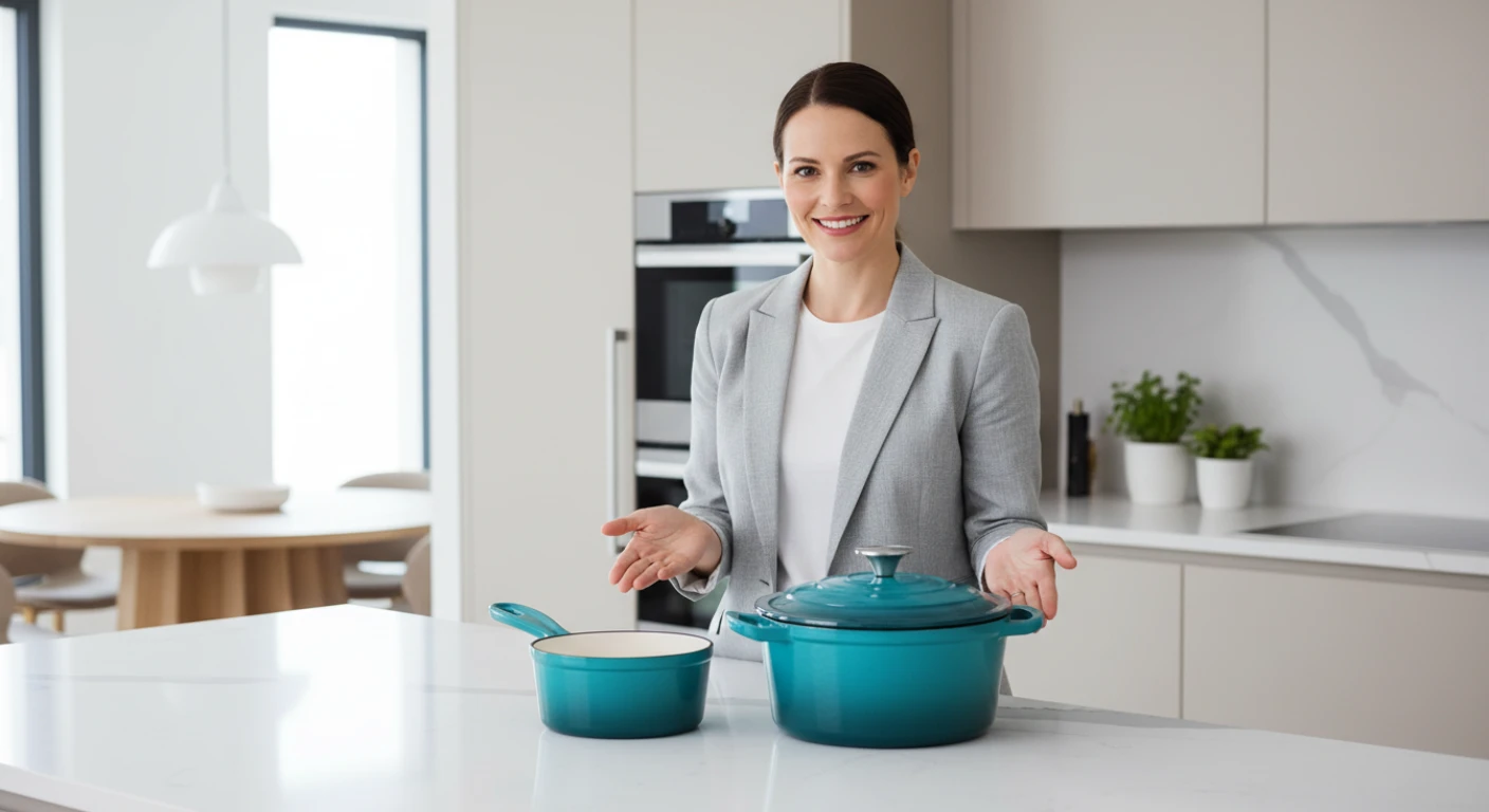 Detalhe do cabo de silicone em panelas de cerâmica