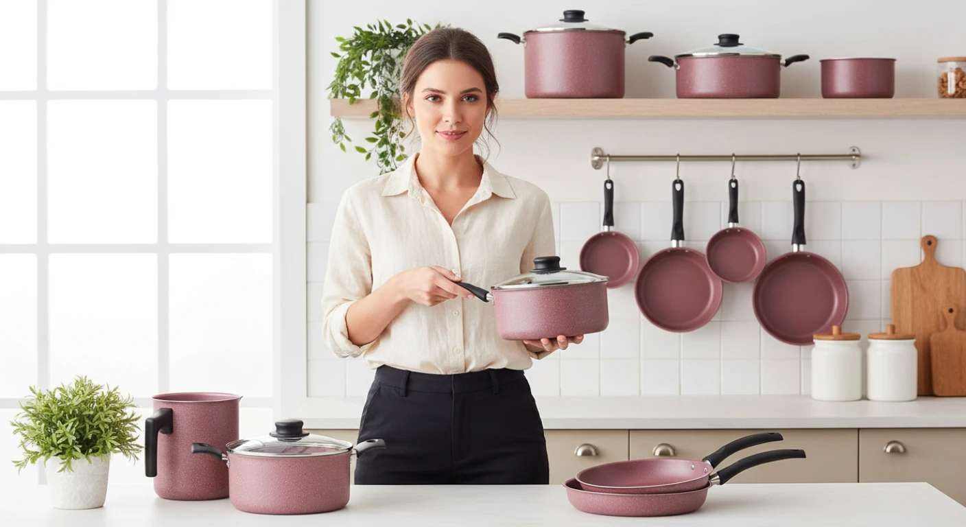 Base reforçada em conjunto de panelas para uso diário