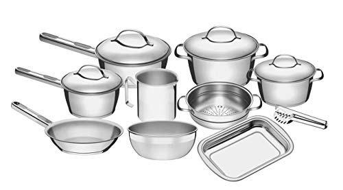 Tramontina Allegra 65650633 - Conjunto 10 peças Aço Inox Conjunto de Panelas 10 Peças Allegra em Aço Inox - Tramontina