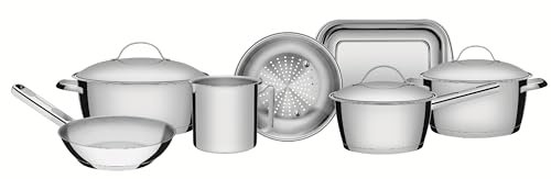 Tramontina 65650170 Jogo 7 peças Inox Fundo Triplo Jogo de Panelas com Fundo Triplo 7 Peça Tramontina Inox