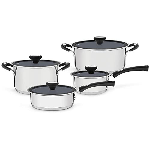 Tramontina Solar 65120026 — Jogo de Panelas Inox 4p c/ Cerâmica Jogo de Panelas com Revestimento Interno Cermico, Tramontina, Solar 65120026, Inox