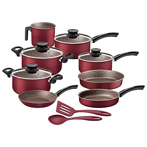 Tramontina Paris 10 peças Antiaderente Vermelho Jogo de Panelas Tramontina Antiaderente Paris 10 Pç Vermelho