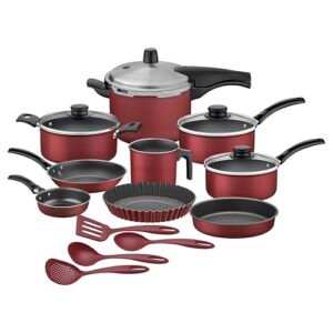 Jogo Panelas 13 Peças Tramontina Turim Com Frigideiras Antiaderentes E Panela Pressão