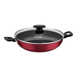 Panela Wok Aluminio, Loreto, Tramontina, Vermelho, 28 cm